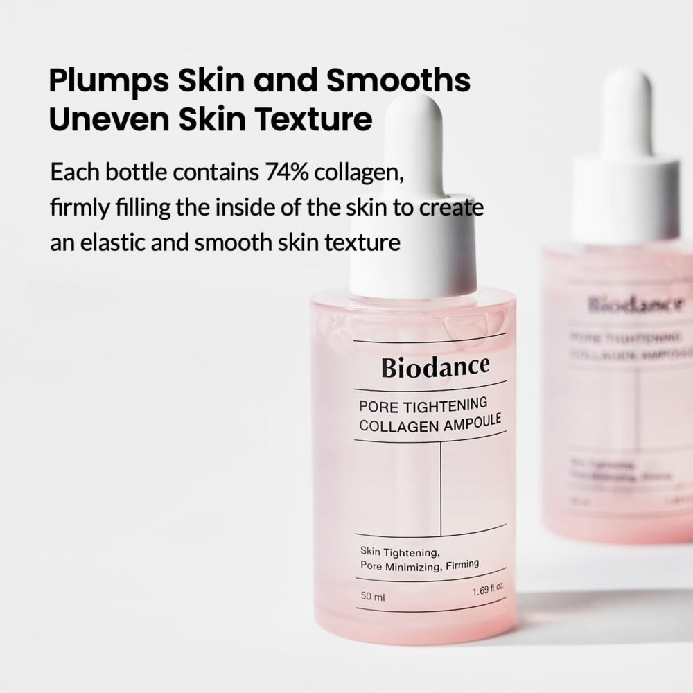 Biodance Pore Tightening Collagen Ampoule | Korean Collagen Serum for Face, Pore Minimizing & Anti Aging Face Serum for Women | 1.69 fl. oz x 1 ea – Image 4