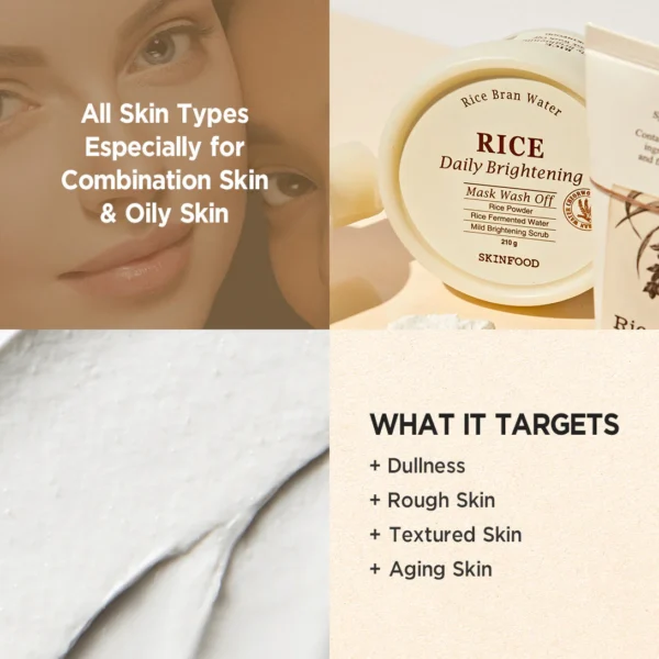 SKINFOOD - Rice Daily Brightening Mask Wash Off - 210g