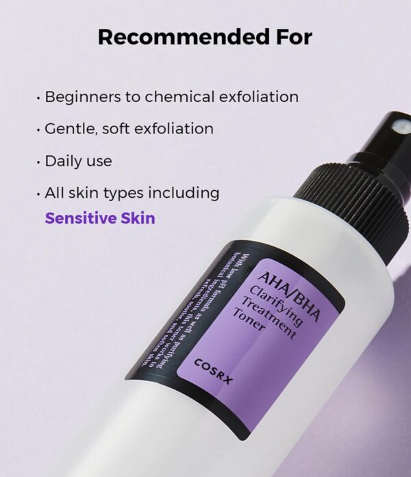 COSRX AHA/BHA Clarifying Treatment Toner, Exfoliating Facial Spray | Korean Skin Care, Hydrating, Mild Exfoliation, Vegan, Paraben Free